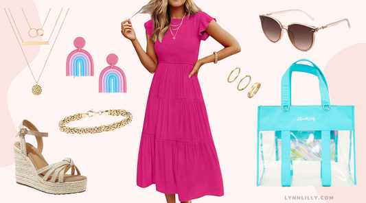 everyone tote with spring outfit