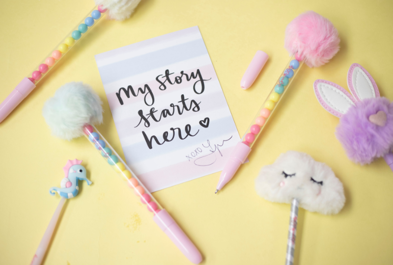 Rainbow Pom Pom Pens