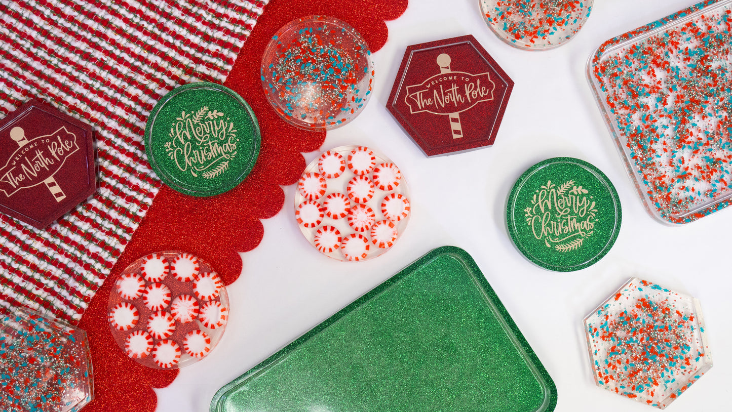 Peppermint Coaster Set